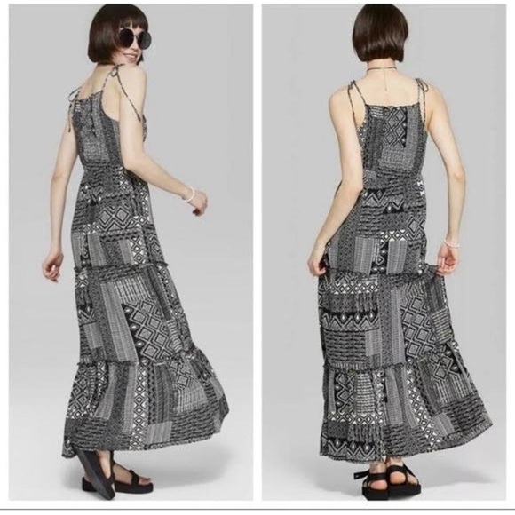 Wild Fable | Smocked Maxi Tribal‎ Boho Dress | Size Large - Picture 2 of 13